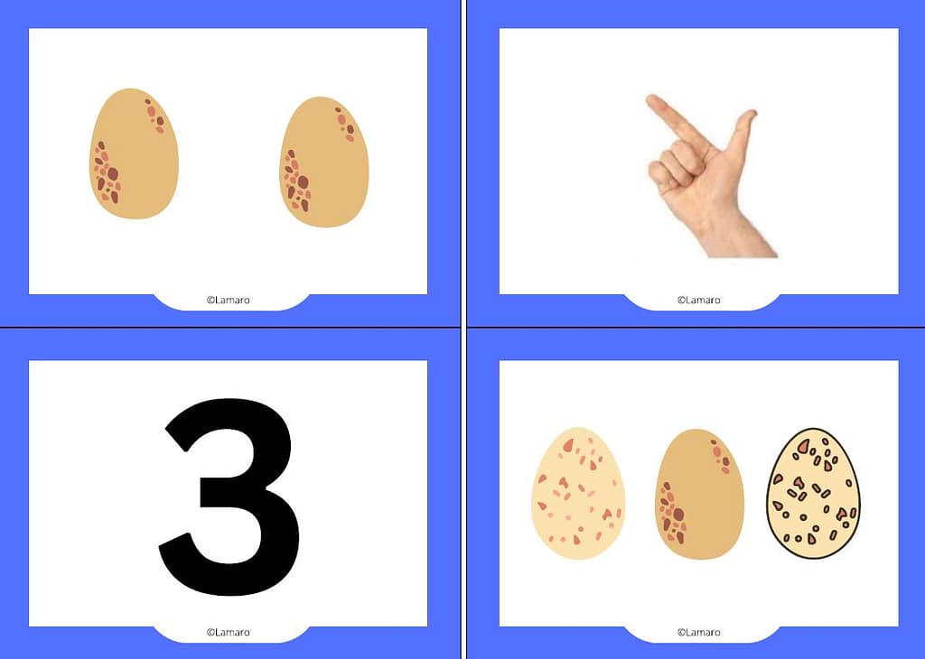 Conta con le uova, carte da stampare