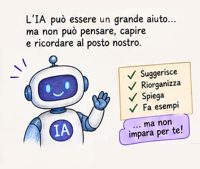 L'intelligenza artificiale può essere un grande aiuto, ma dobbiamo stare attenti alla sensazione (finta) di aver appreso.